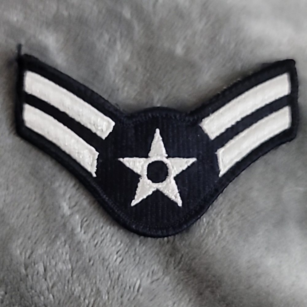 Air Force Airman 1st Class E-3 Full Color Embroidered Enlisted Rank
